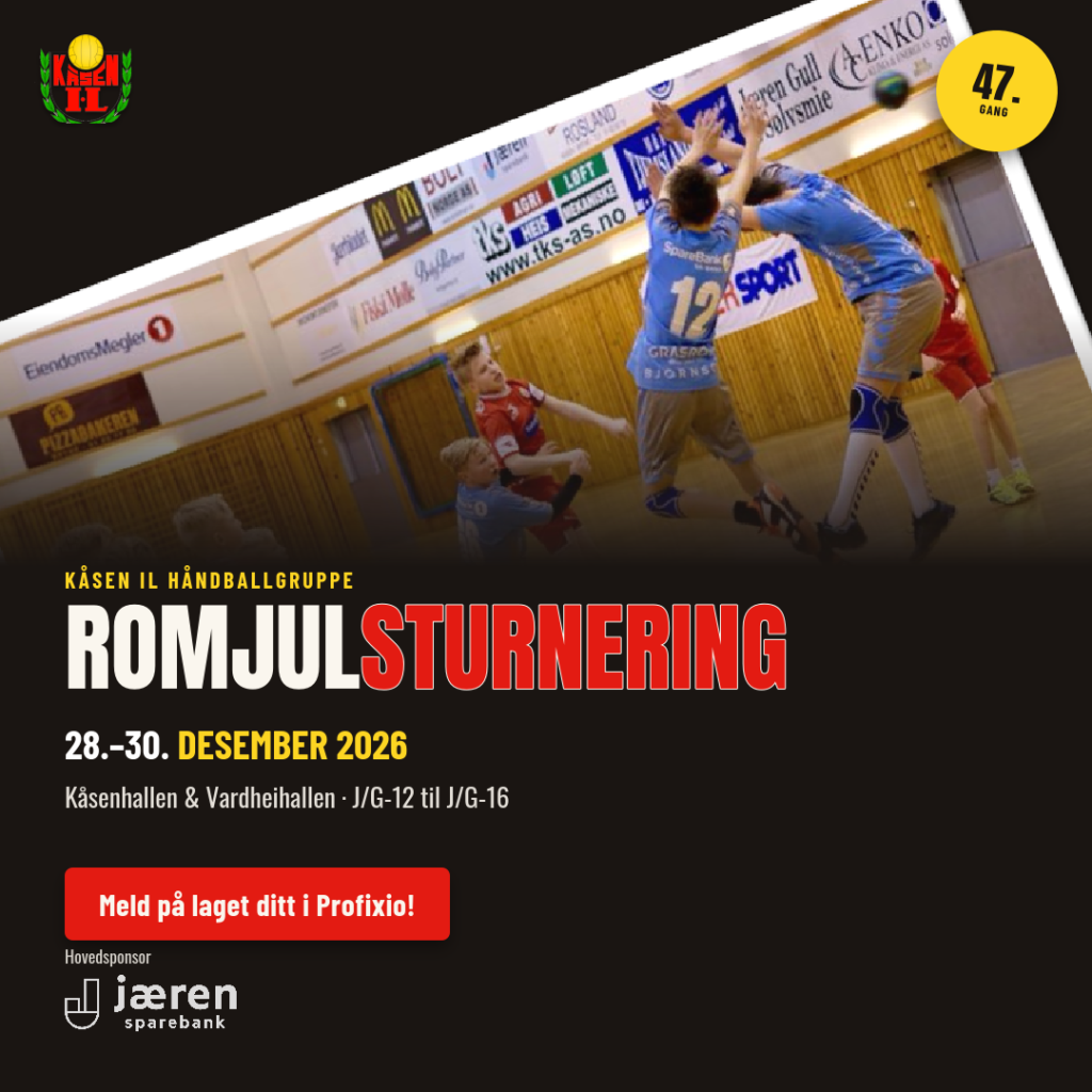 Kåsen IL inviterer til Romjulsturnering for 47 gang!